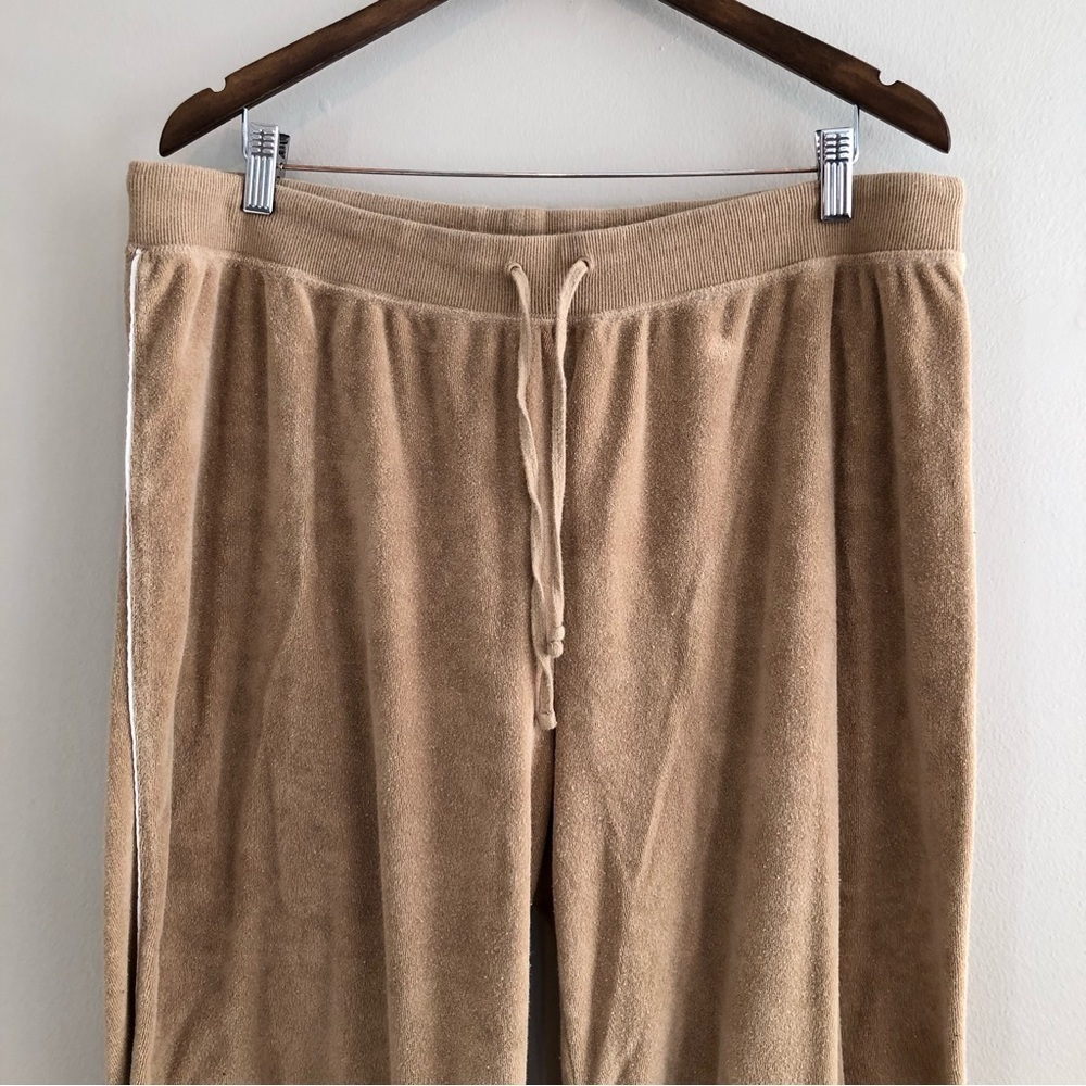Cotton Ginny Vintage Y2K Terry Cloth Cropped Lounge Pants Tan XXL - Picture 4 of 12
